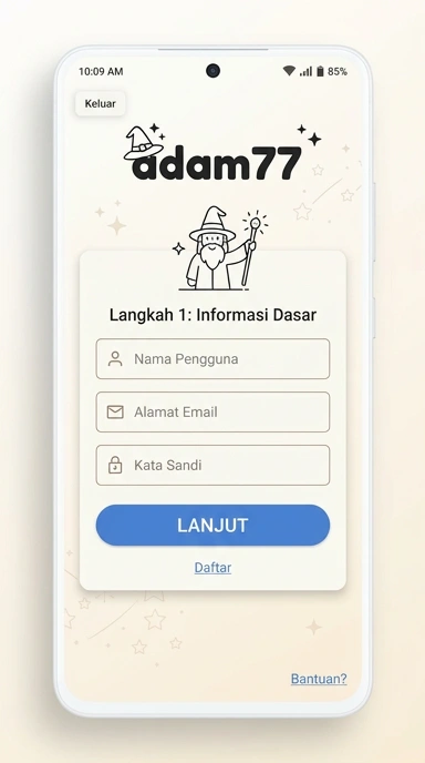 Panduan Lengkap Registrasi Akun adam77 untuk Android
