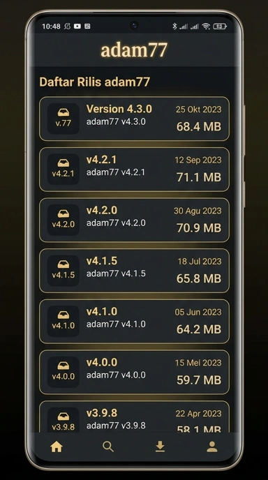 Riwayat Versi adam77 untuk Pengguna Android