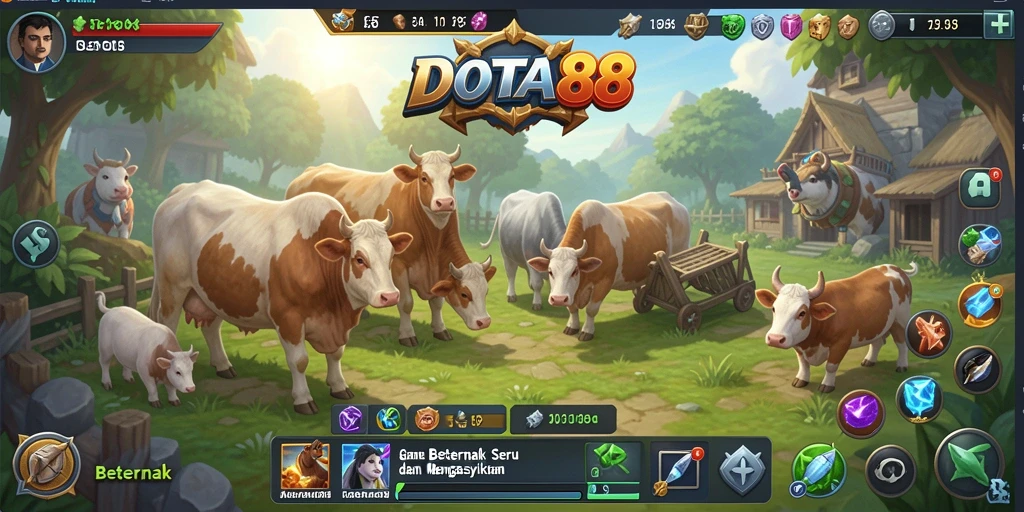 Tampilan antarmuka game Beternak yang menarik dan interaktif.