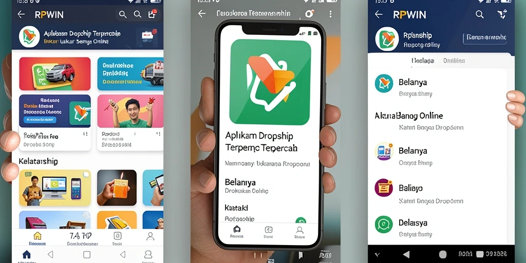Tampilan antarmuka user-friendly dari aplikasi RPWIN untuk dropshipping.